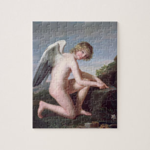 Quebra-cabeça Cupido que sharpening suas setas, 1798 (óleo em