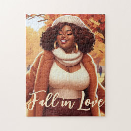 Quebra-cabeça Curvy Black Woman Fall Bliss