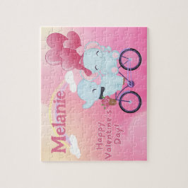 Quebra-cabeça Custom Child Name Valentine's Day Puzzle 