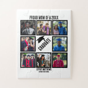 Quebra-cabeça Custom Proud Mom of Year Graduation Photo Collage