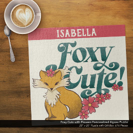 Quebra-cabeça Cuta Foxy com Flores Personalizadas