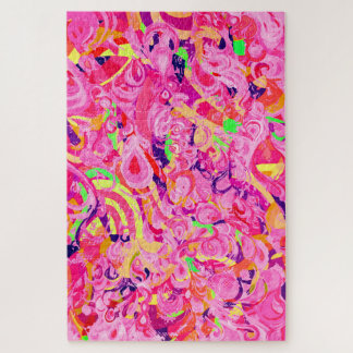 Quebra-cabeça Cute colorful abstract swirls paint jigsaw puzzle