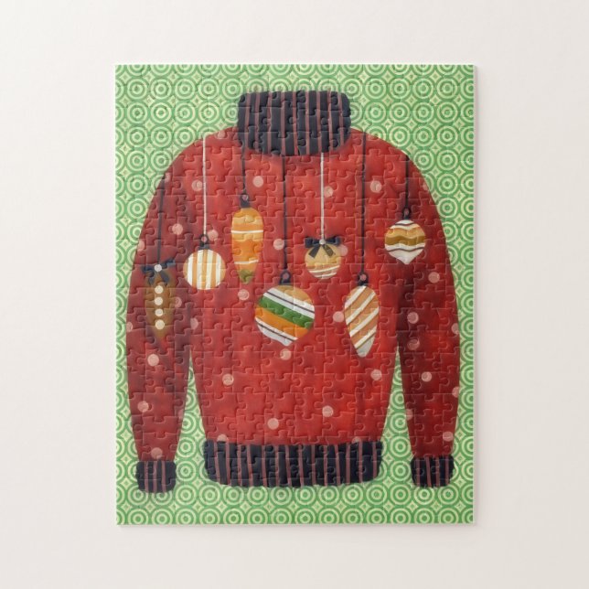 Quebra-cabeça Cute Holiday Ugly Sweater Puzzle Art (Vertical)