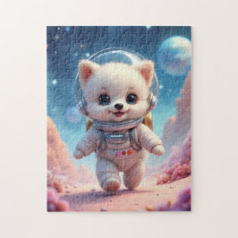 Quebra-cabeça Cute Running Puppy Astronaut Jigsaw Puzzle