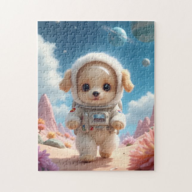 Quebra-cabeça Cute Space Puppy Puzzle (Vertical)
