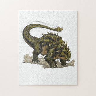 Quebra-cabeça Cute Stegosaurus Dinosaur Avocado Green Kids Puzzl