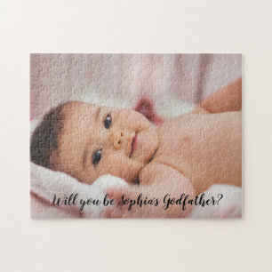 Quebra-cabeça Cute Você Será Meu Padrinho Manuscrito Foto