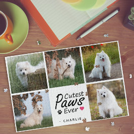 Quebra-cabeça Cutest Paws Ever Modern Cute Pet Dog Photo Collage