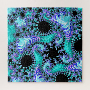 Quebra-cabeça Cyan Tentacle Fractal