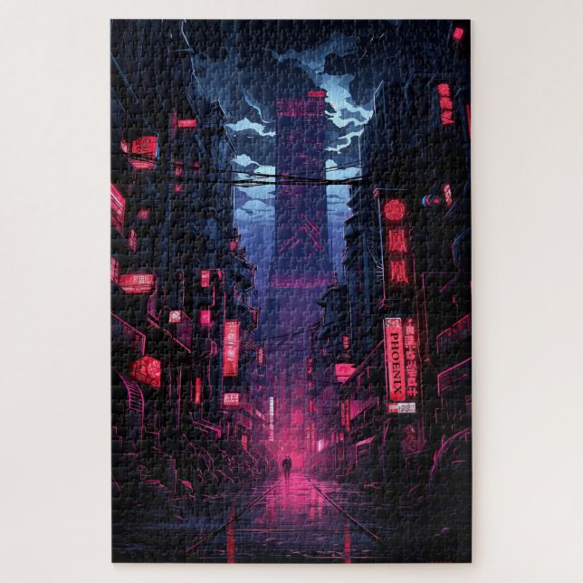 Quebra-cabeça Cyberpunk Corpo Tower Tokyo (Vertical)