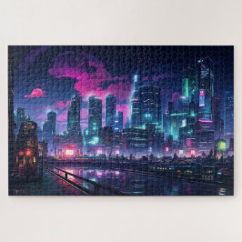 Quebra-cabeça Cyberpunk Tokyo Riverfront