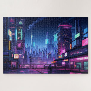 Quebra-cabeça Cyberpunk Tokyo Rooftop