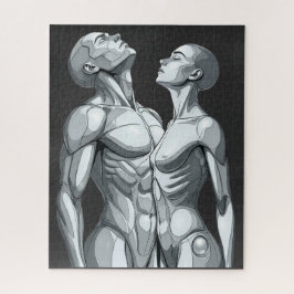 Quebra-cabeça Cyborg Couple Futuristic Jigsaw Puzzle
