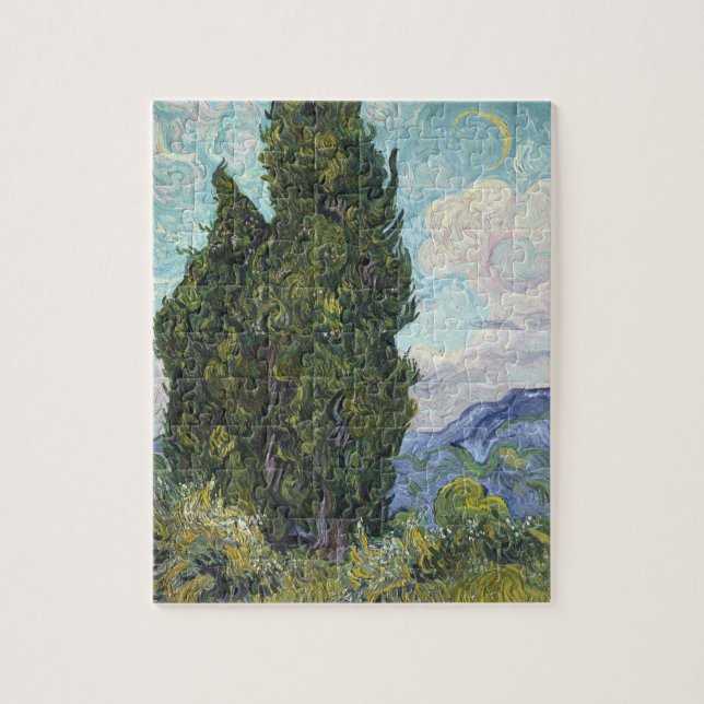 Quebra-cabeça Cypresse por Van Gogh (Vertical)