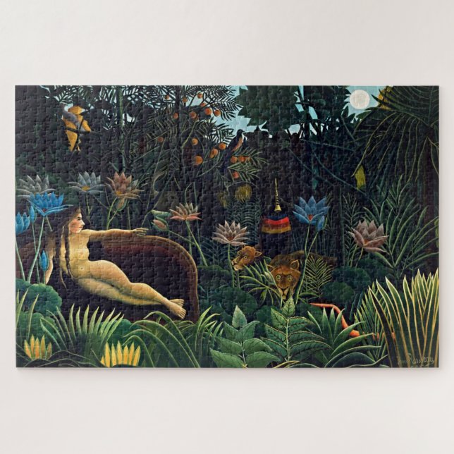 Quebra-cabeça da Arte da Selva dos Sonhos de Henri (Horizontal)