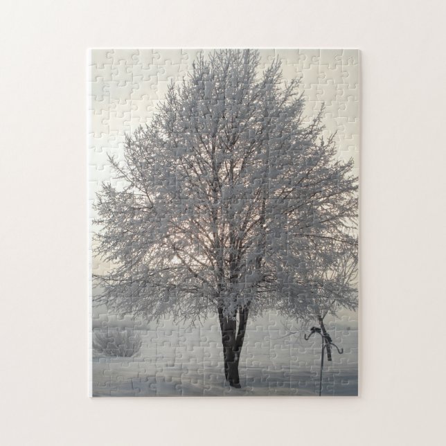 Quebra-cabeça da árvore do inverno (Vertical)