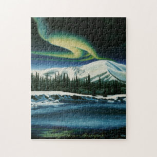 Quebra-cabeça da aurora boreal do quebra-cabeça