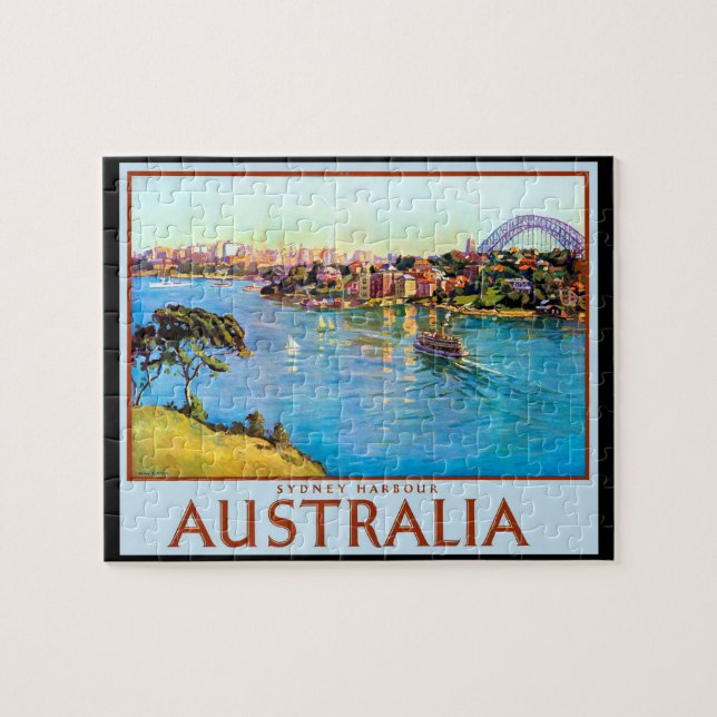 Quebra-cabeça da Austrália de Sydney Harbor (Horizontal)