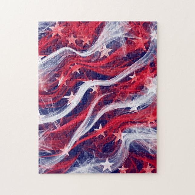 Quebra-cabeça da bandeira americana (Vertical)