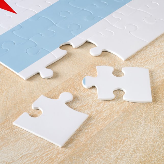 Quebra-cabeça da bandeira de Chicago (Lateral)