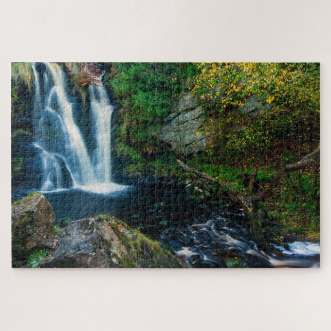 Quebra-cabeça da Cachoeira de Yorkshire Inglaterra (Horizontal)