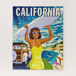 Quebra-cabeça da California Retro Surfer Girl