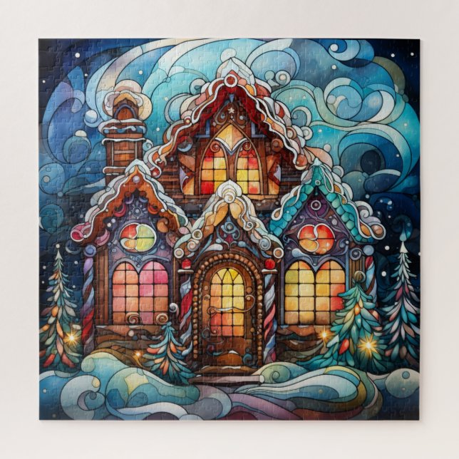 Quebra-cabeça da Casa de Pão Gingerido (Vertical)