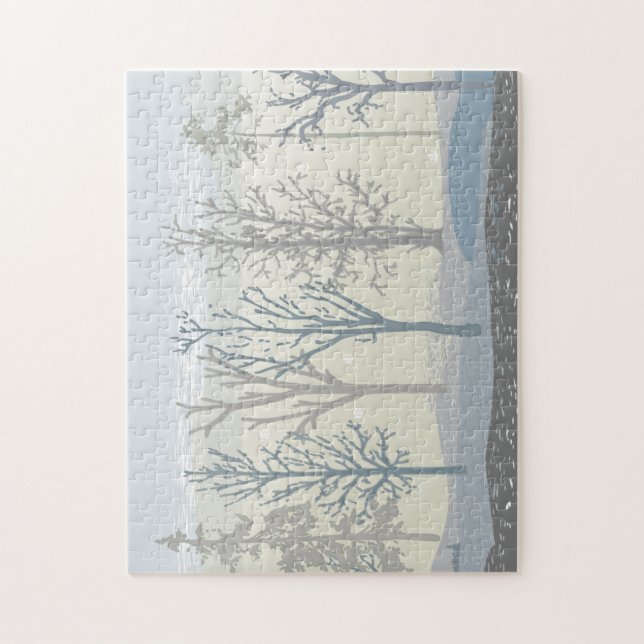 Quebra-cabeça da cena de inverno (Vertical)