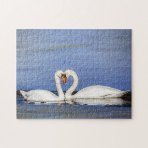 Quebra-cabeça da cisne do amor do inverno