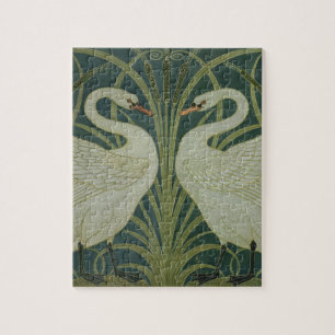 Quebra-cabeça Da "design do papel de parede cisne, da