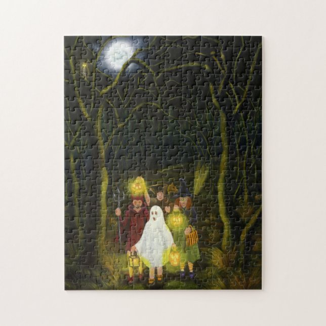 Quebra-cabeça da doçura ou travessura do Dia das (Vertical)