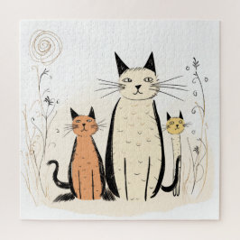 Quebra-cabeça da família Três Gatos