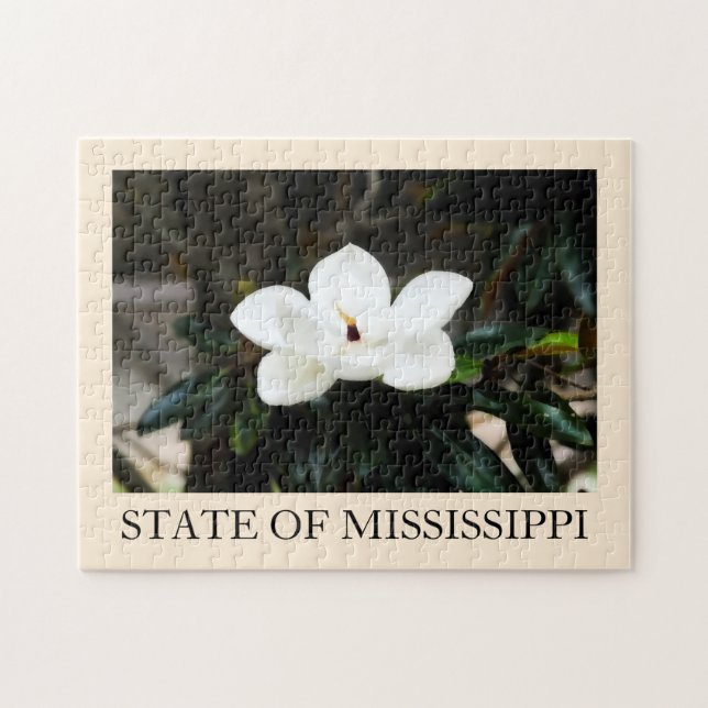 Quebra-cabeça da flor da magnólia de Mississippi (Horizontal)