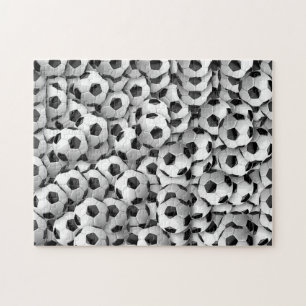 Quebra-cabeça da foto das bolas de futebol