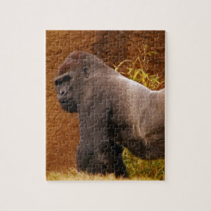 Quebra-cabeça da foto do gorila do Silverback