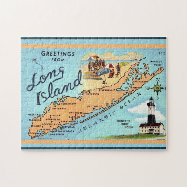 Quebra-cabeça da Ilha Longa NY (Horizontal)