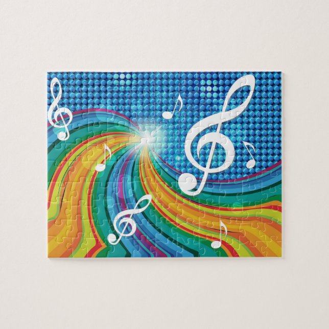 Quebra-cabeça da ilustração da música (Horizontal)