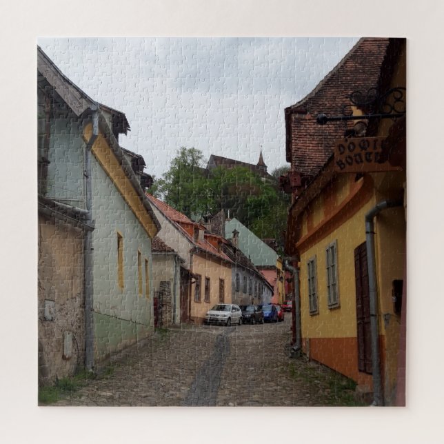 Quebra-cabeça da Medieval City Road Sighisoara (Vertical)