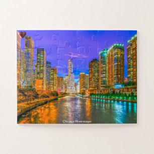 Quebra-cabeça da Paisagem do Rio Chicago