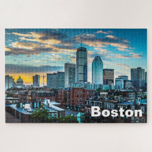 Quebra-cabeça da paisagem urbana de Boston Massach