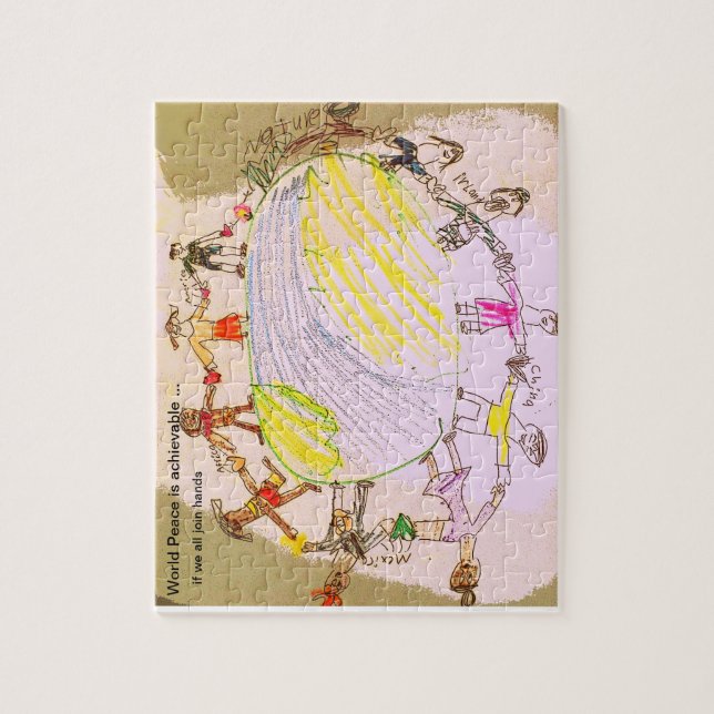 Quebra-cabeça da paz de mundo (Vertical)