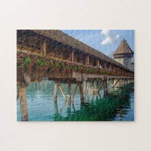 Quebra-cabeça da ponte Jigsaw da Capela de Lucern