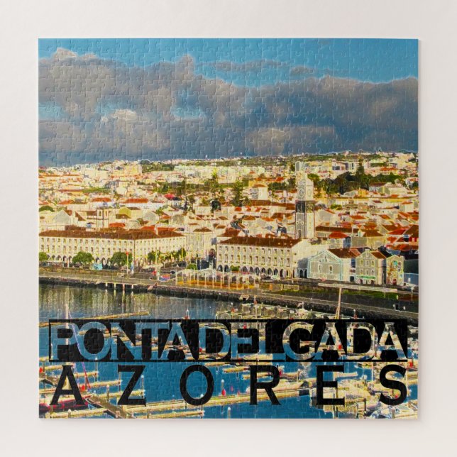 Quebra-cabeça da Praça Ponta Delgada (Vertical)