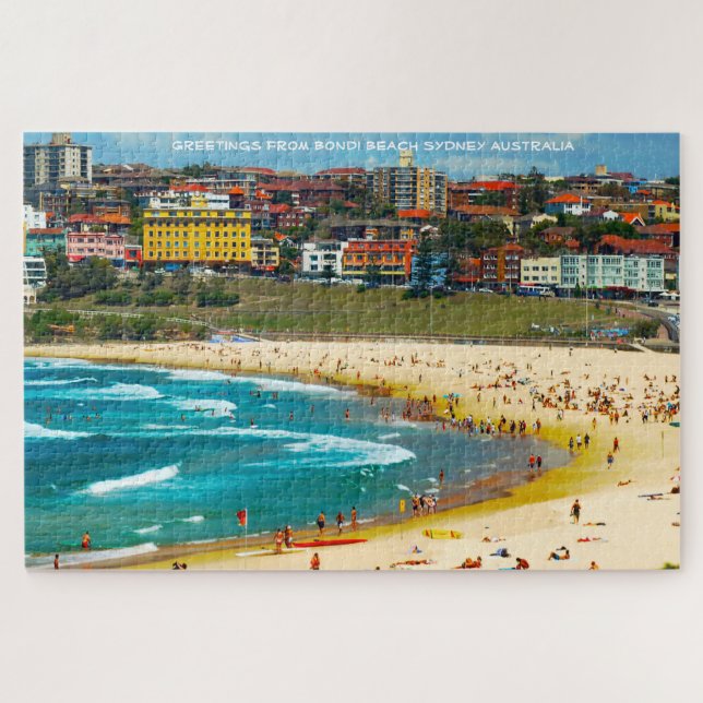 Quebra-cabeça da Praia Bondi Sydney (Horizontal)
