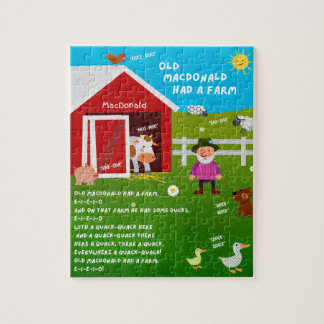 Quebra-cabeça da Rima Infantil Old MacDonald