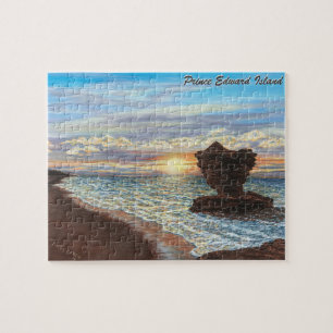 Quebra-cabeça da rocha do copo de chá com caixa de