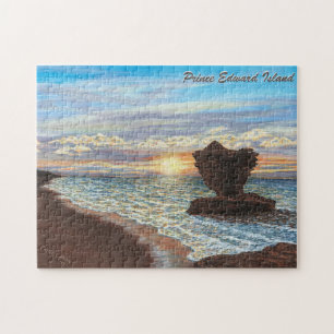 Quebra-cabeça da rocha do copo de chá com caixa de