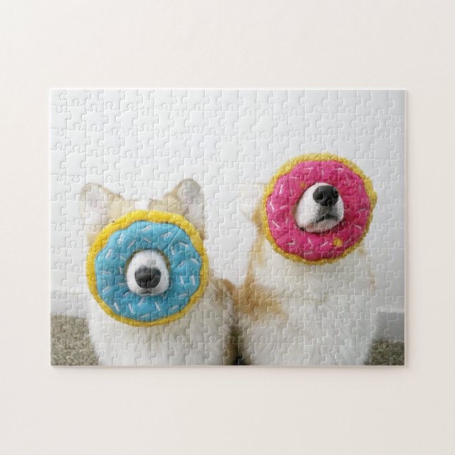 Quebra-cabeça da rosquinha do Corgi de Corgnuts, (Horizontal)