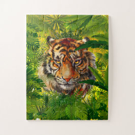 Quebra-cabeça da selva realista - Tigre