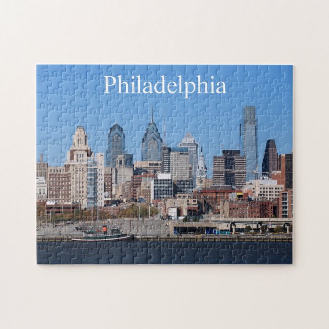 Quebra-cabeça da skyline de Philadelphfia (Horizontal)